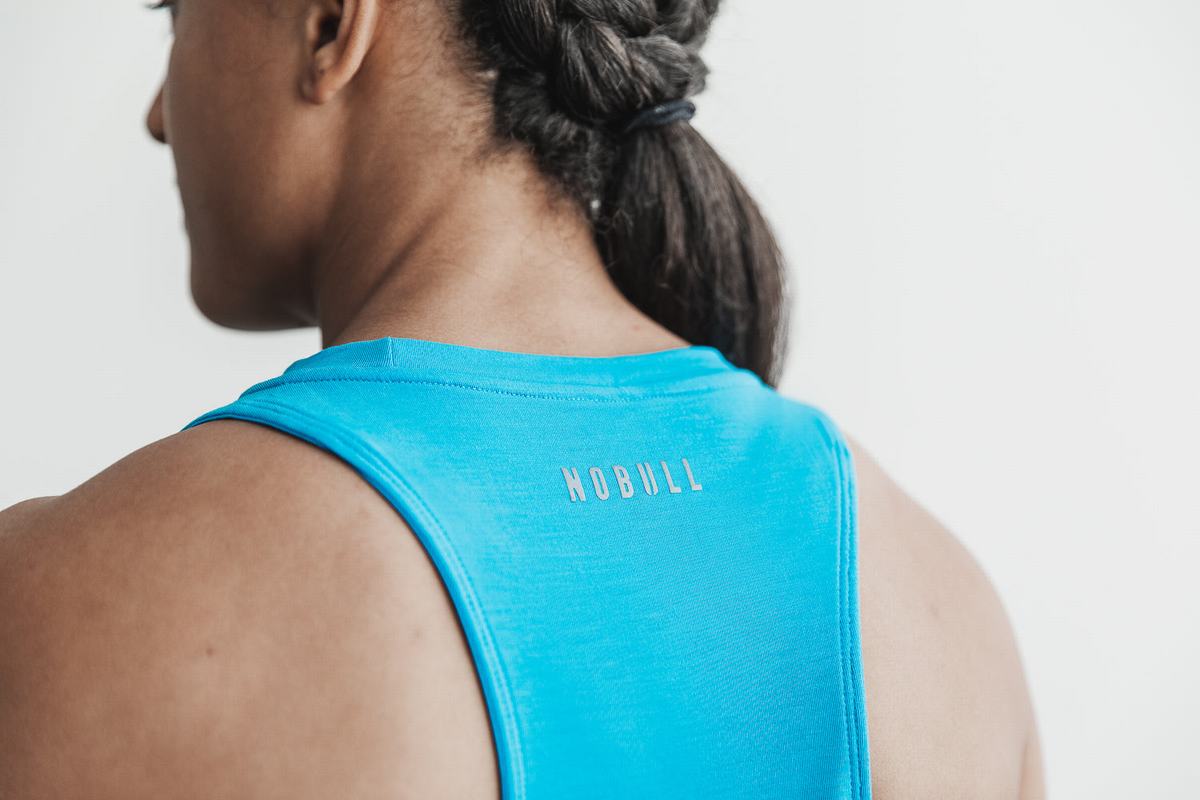 Debardeur Nobull Wodapalooza High-Neck Tank Femme Bleu | YM6259847
