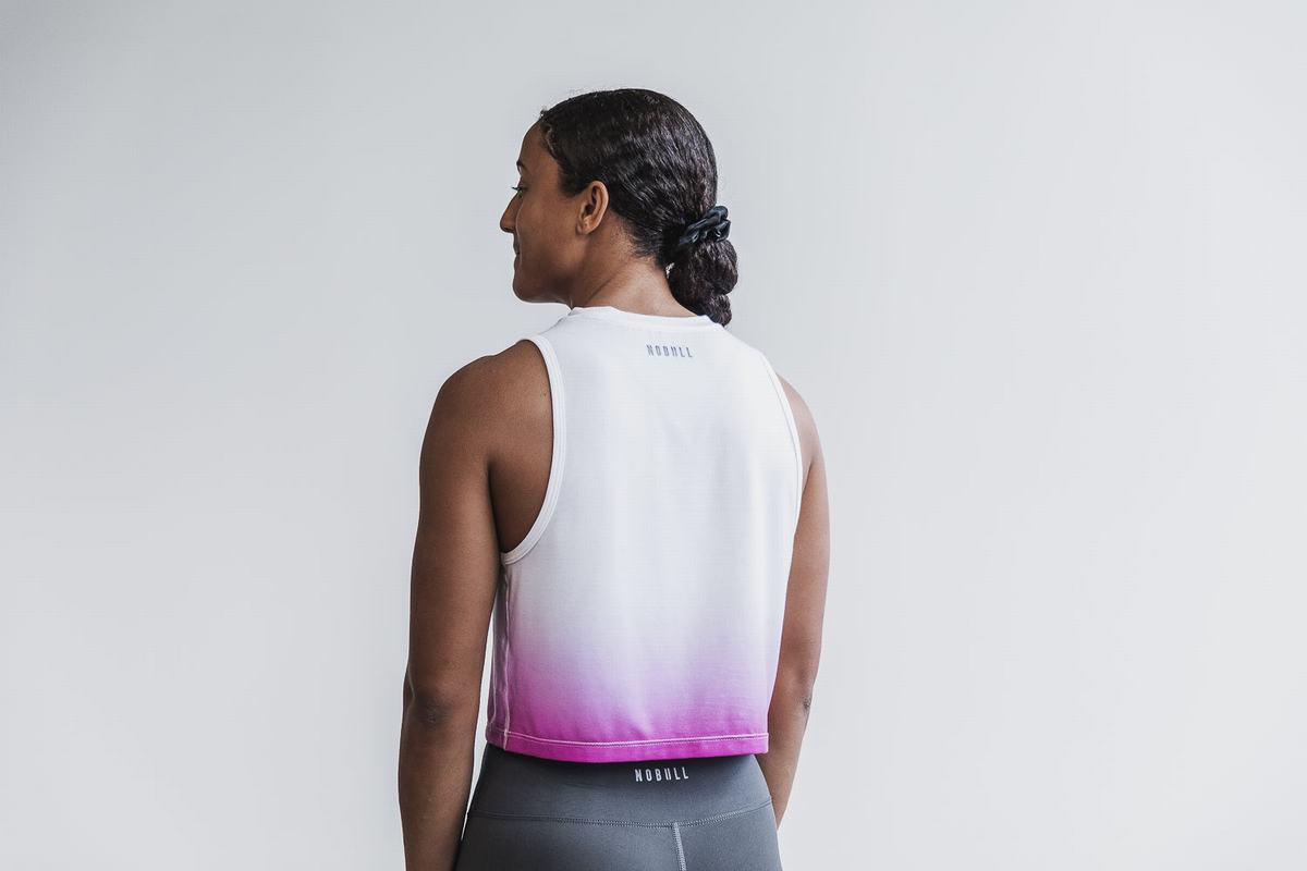 Debardeur Nobull Wodapalooza Muscle Dip-Dye Tank Femme Blanche | HU7264580