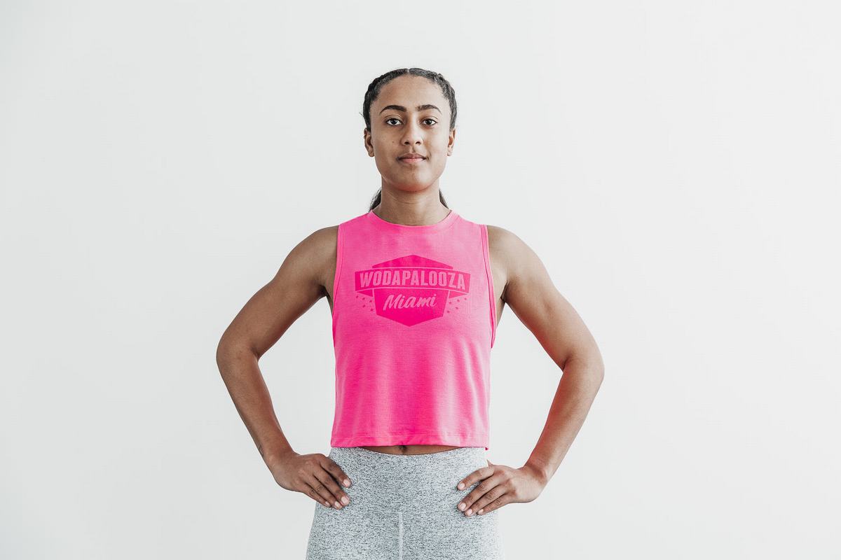 Debardeur Nobull Wodapalooza Muscle Tank Femme Rose | SM5683740