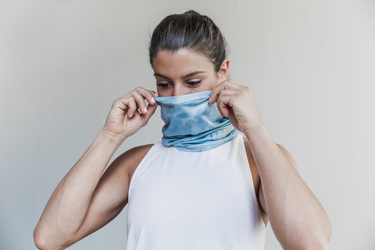 Echarpes Nobull Gaiter Tie-Dye Femme Bleu | CE0498532