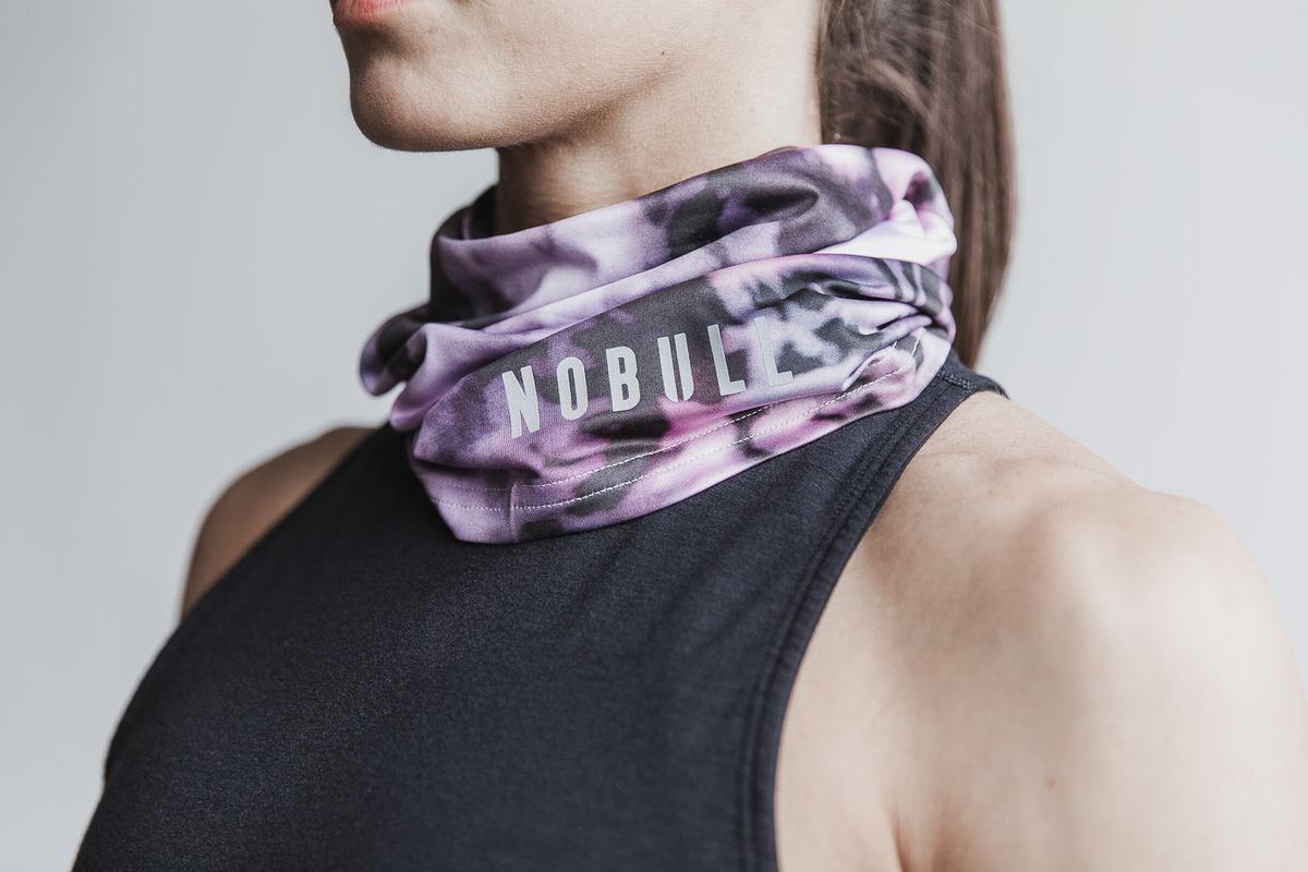 Echarpes Nobull Gaiter Tie-Dye Femme Rose Noir | QE1962483