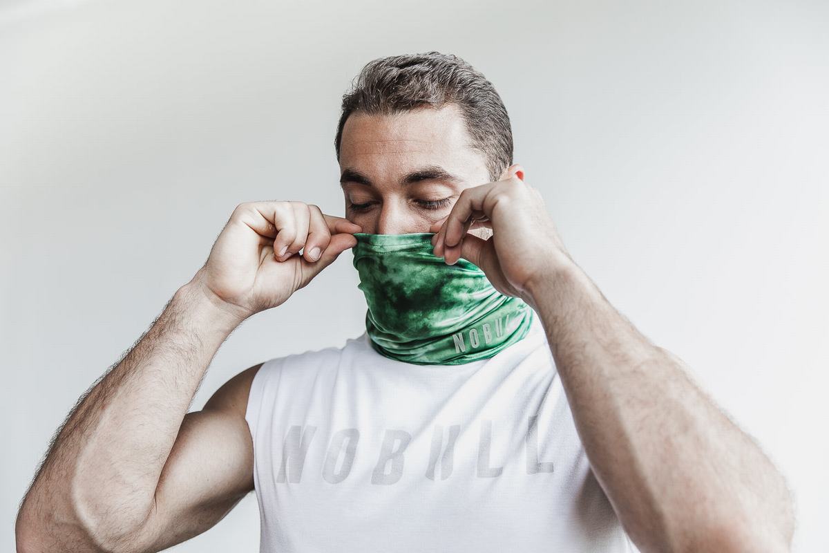 Echarpes Nobull Gaiter Tie-Dye Homme Vert | DZ9438625