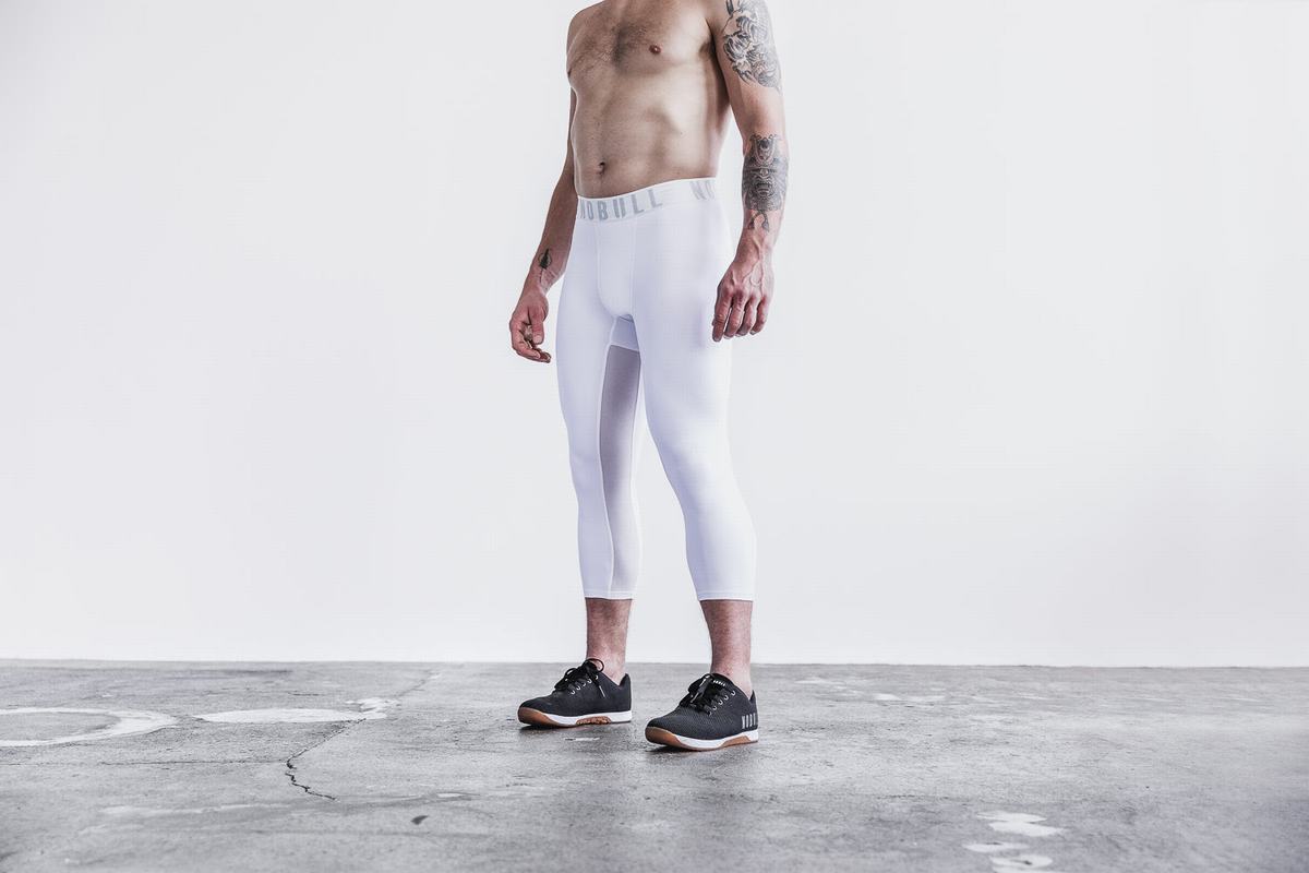 Leggings Nobull 3/4 Compression Tight Homme Blanche | DV9854763
