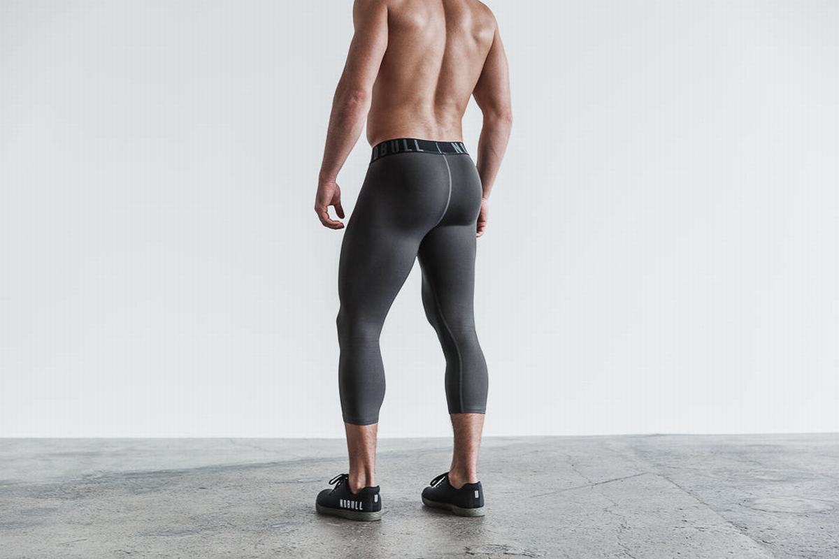 Leggings Nobull 3/4 Compression Tight Homme Grise Foncé | SU1429308