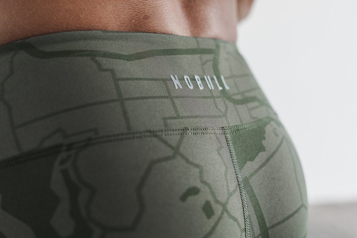 Leggings Nobull Crop Femme Vert | BS0798461