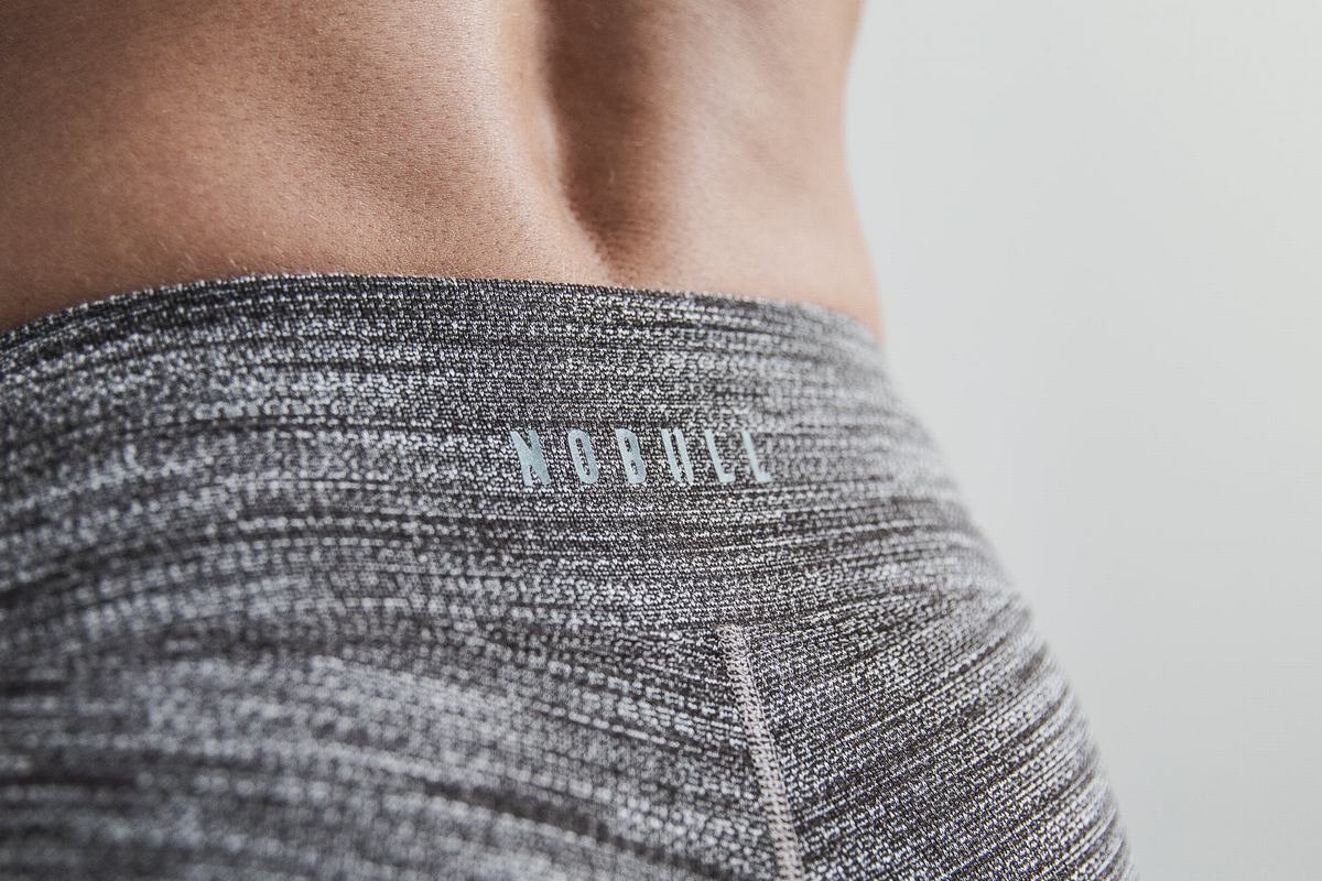 Leggings Nobull Crop Melange Femme Grise | KL9023857