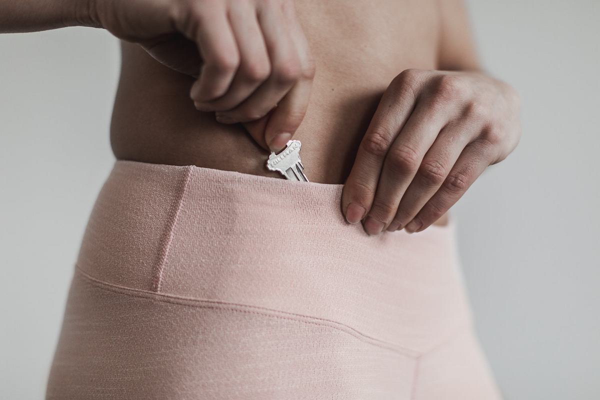 Leggings Nobull Crop Melange Femme Rose | MU8234701