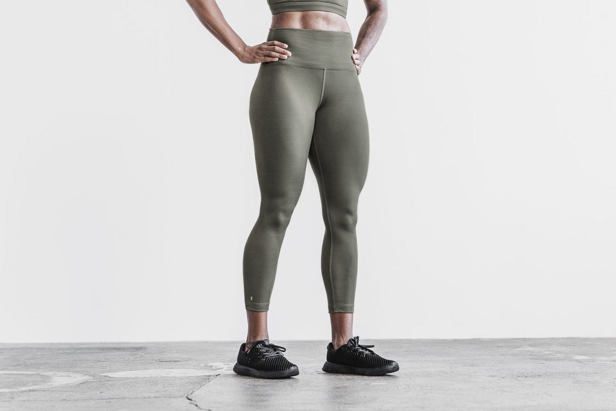 Leggings Nobull High-Rise 7/8 Tight Matte Femme Vert Olive | OR5106798