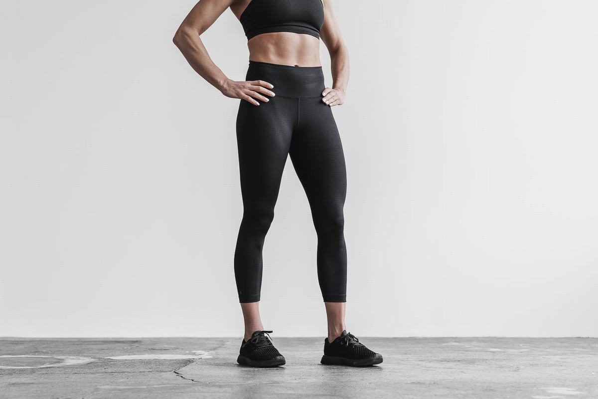 Leggings Nobull High-Rise 7/8 Tight Plush Heather Femme Noir | DB4658327