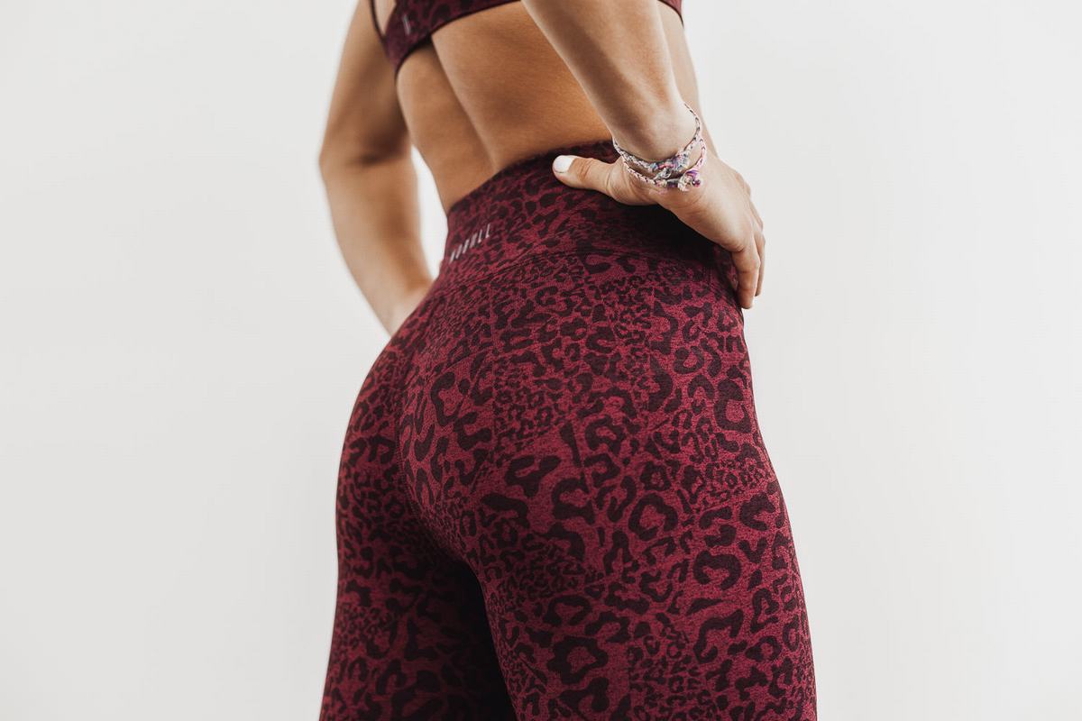 Leggings Nobull High-Rise 7/8 Tight Plush Heather Femme Leopard | LW6725839