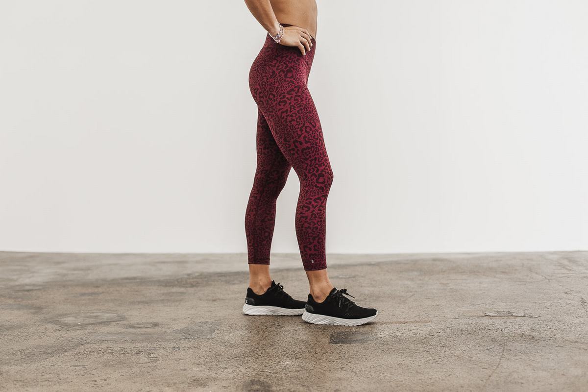 Leggings Nobull High-Rise 7/8 Tight Plush Heather Femme Leopard | LW6725839