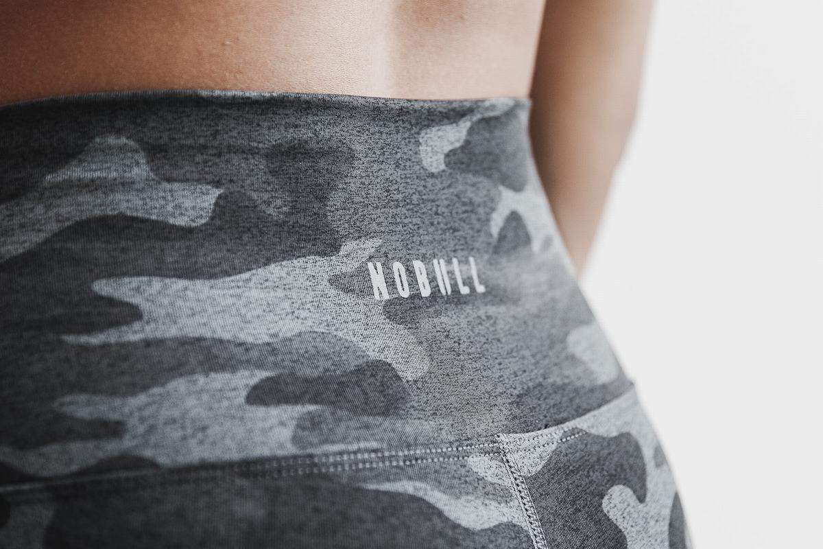 Leggings Nobull High-Rise 7/8 Tight Plush Heather Femme Grise Foncé Camouflage | VA3964752
