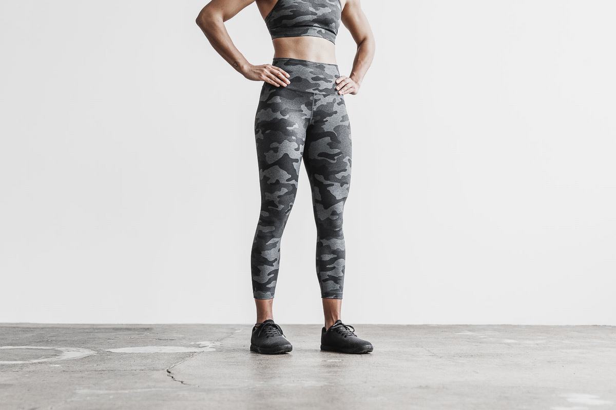 Leggings Nobull High-Rise 7/8 Tight Plush Heather Femme Grise Foncé Camouflage | VA3964752