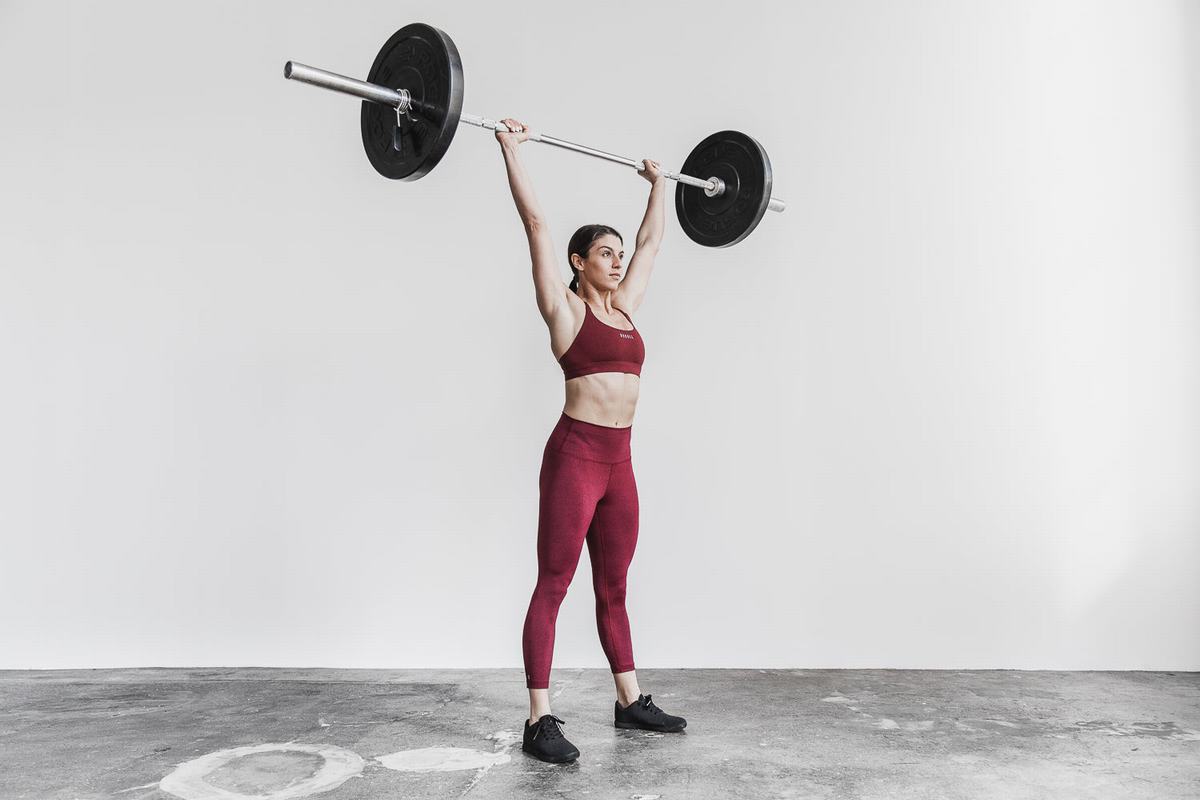 Leggings Nobull High-Rise 7/8 Tight Plush Heather Femme Rouge Foncé | YO5938204