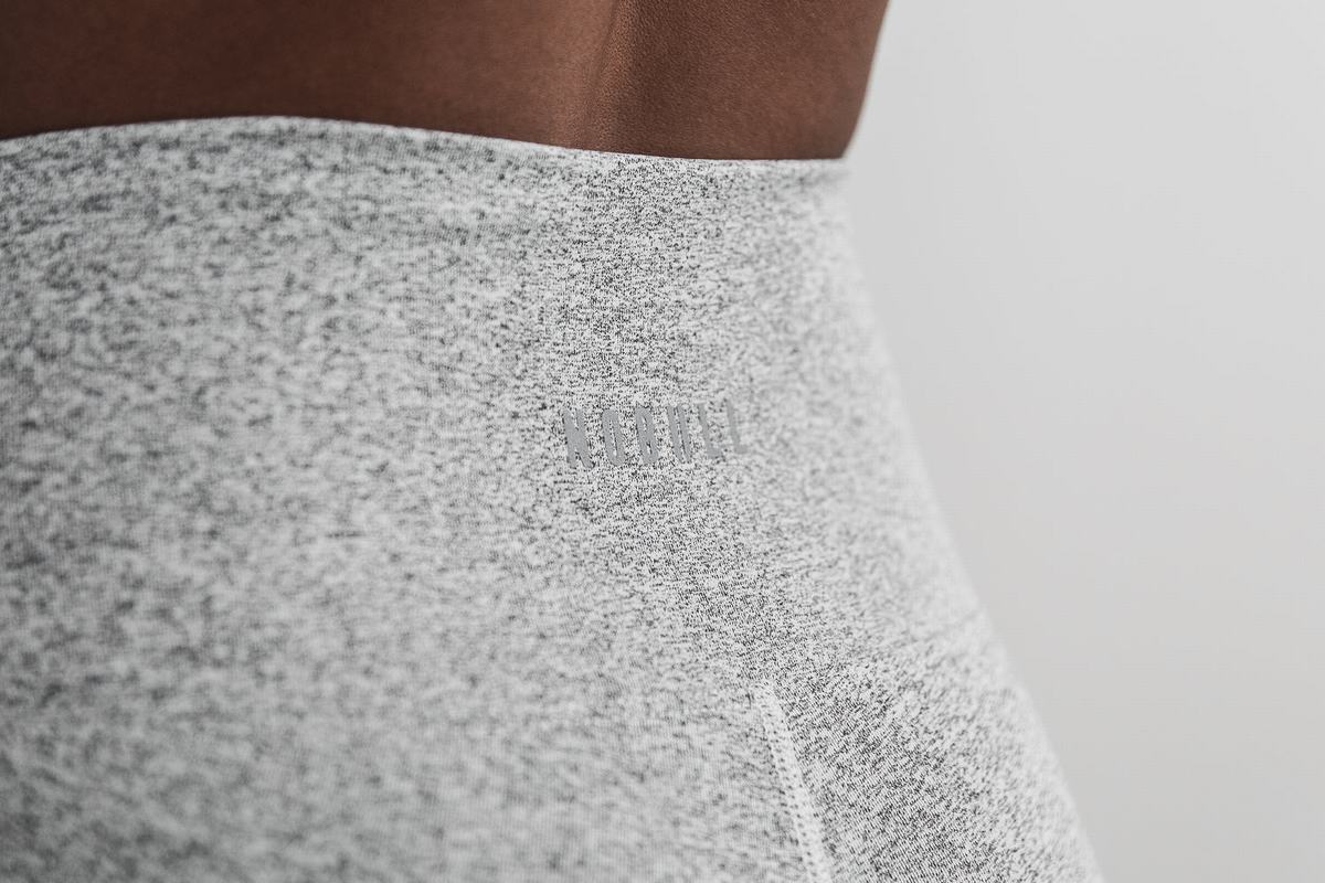 Leggings Nobull High-Rise 7/8 Tight Plush Heather Femme Blanche | YU4285390