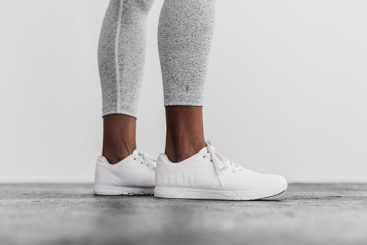 Leggings Nobull High-Rise 7/8 Tight Plush Heather Femme Blanche | YU4285390