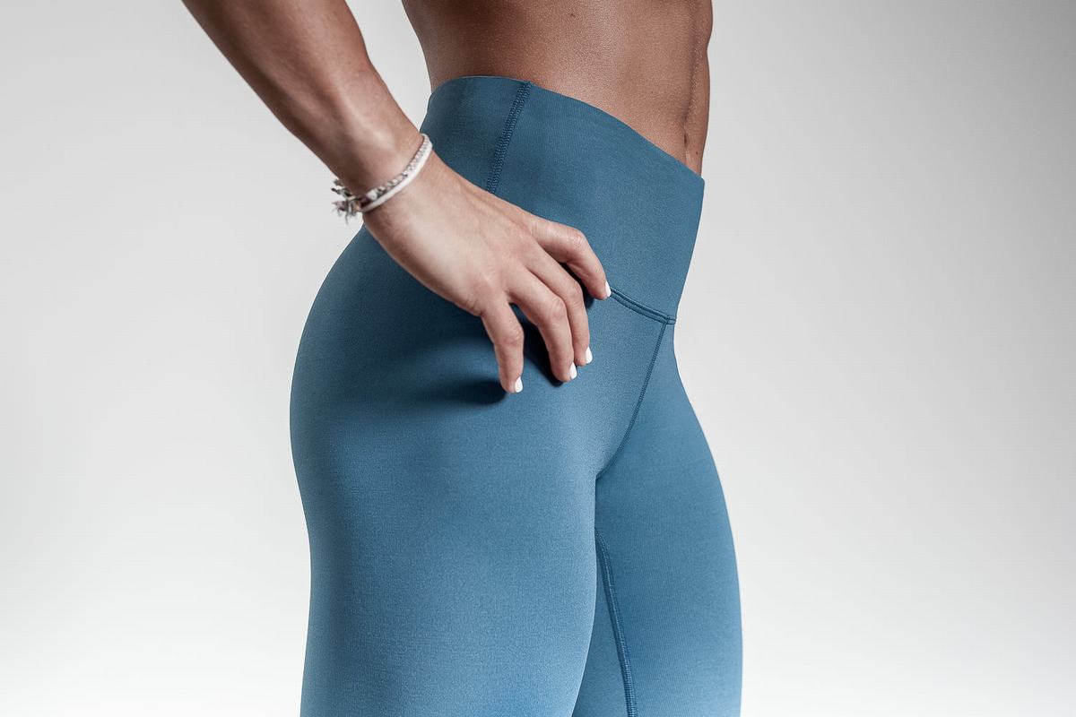 Leggings Nobull High-Rise Crop Femme Grise Bleu | DQ6478951