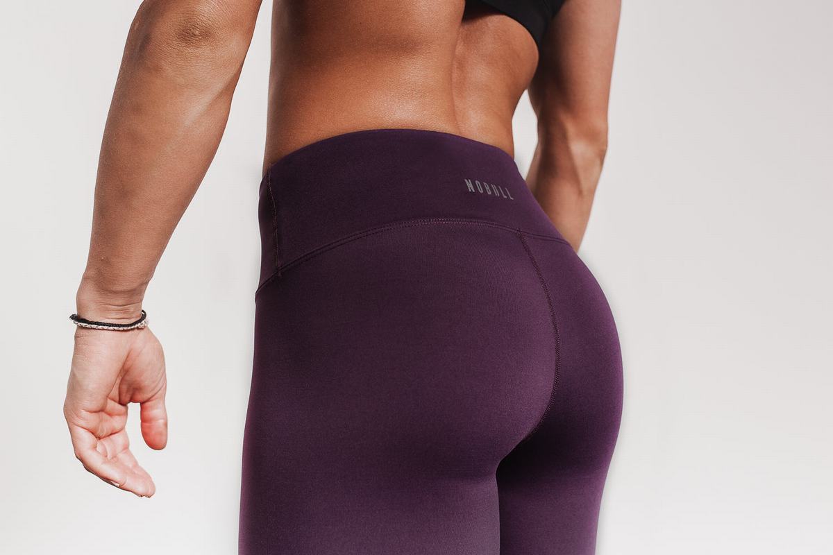 Leggings Nobull High-Rise Crop Femme Marron | GV0972481