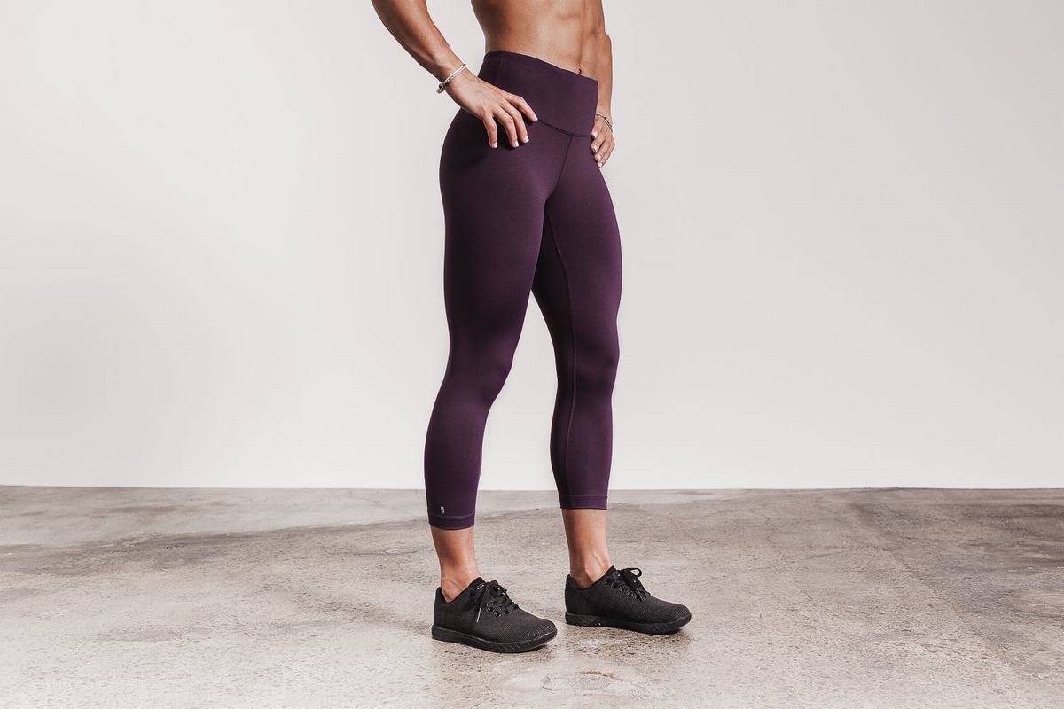 Leggings Nobull High-Rise Crop Femme Marron | GV0972481