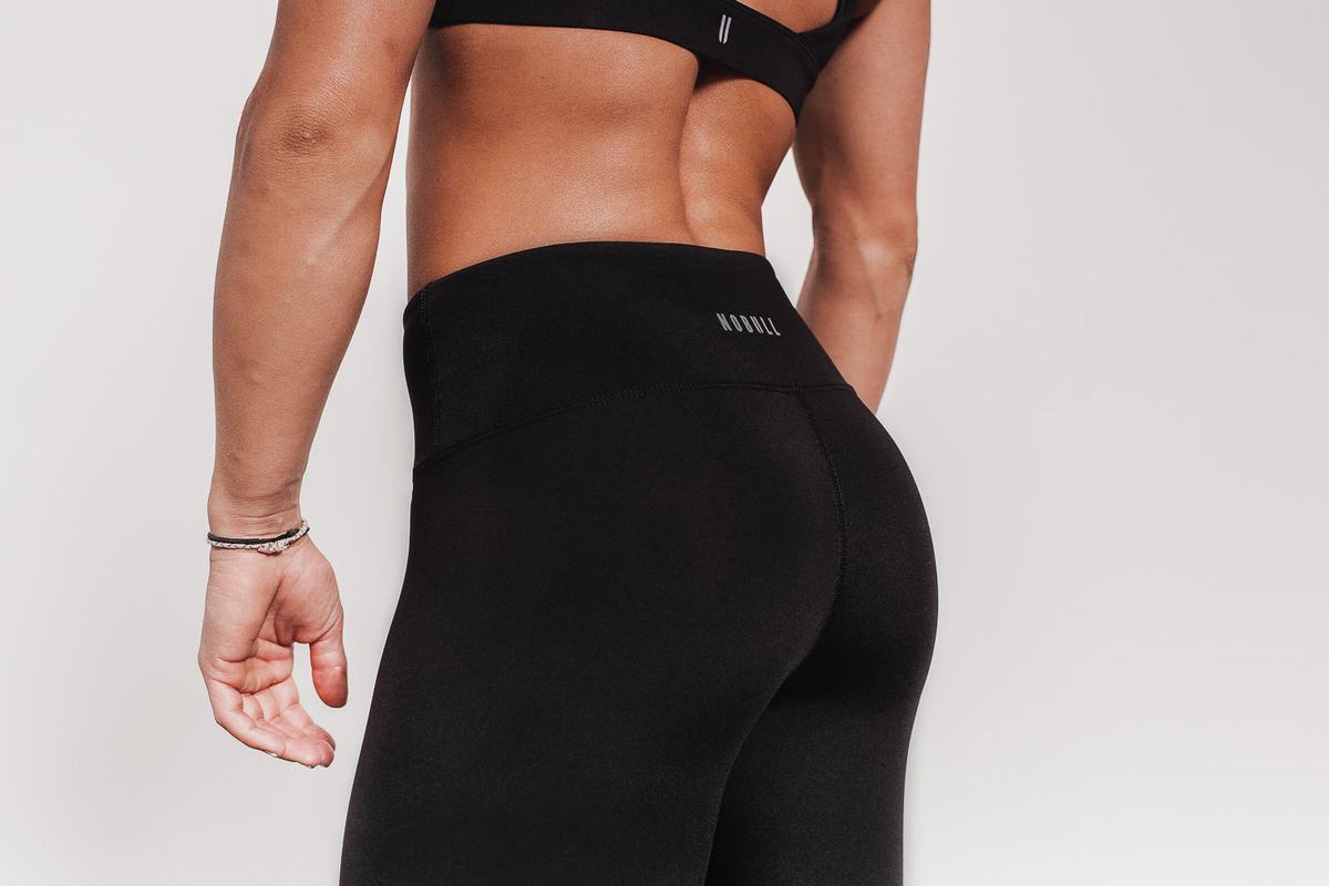 Leggings Nobull High-Rise Crop Femme Noir | SQ5710498
