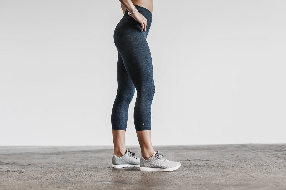 Leggings Nobull High-Rise Crop Matte Femme Bleu Foncé | ZL4928317
