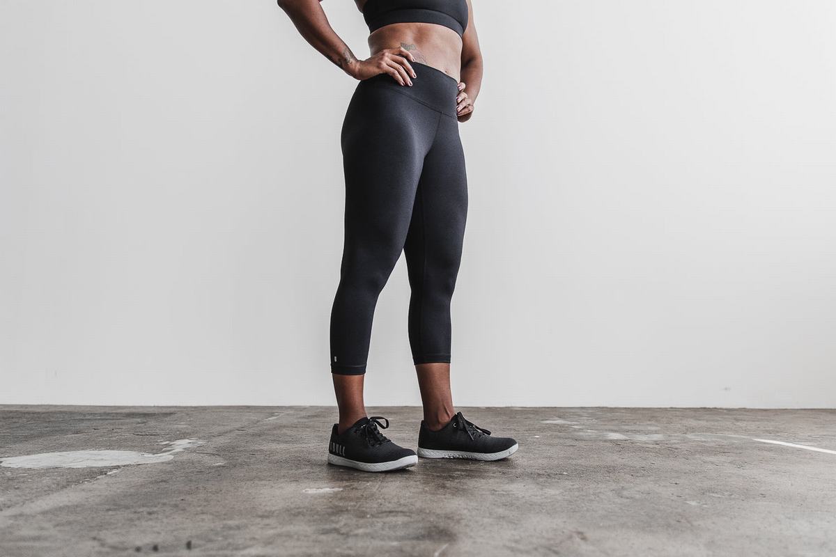 Leggings Nobull High-Rise Crop Plush Heather Femme Noir | GD3901486