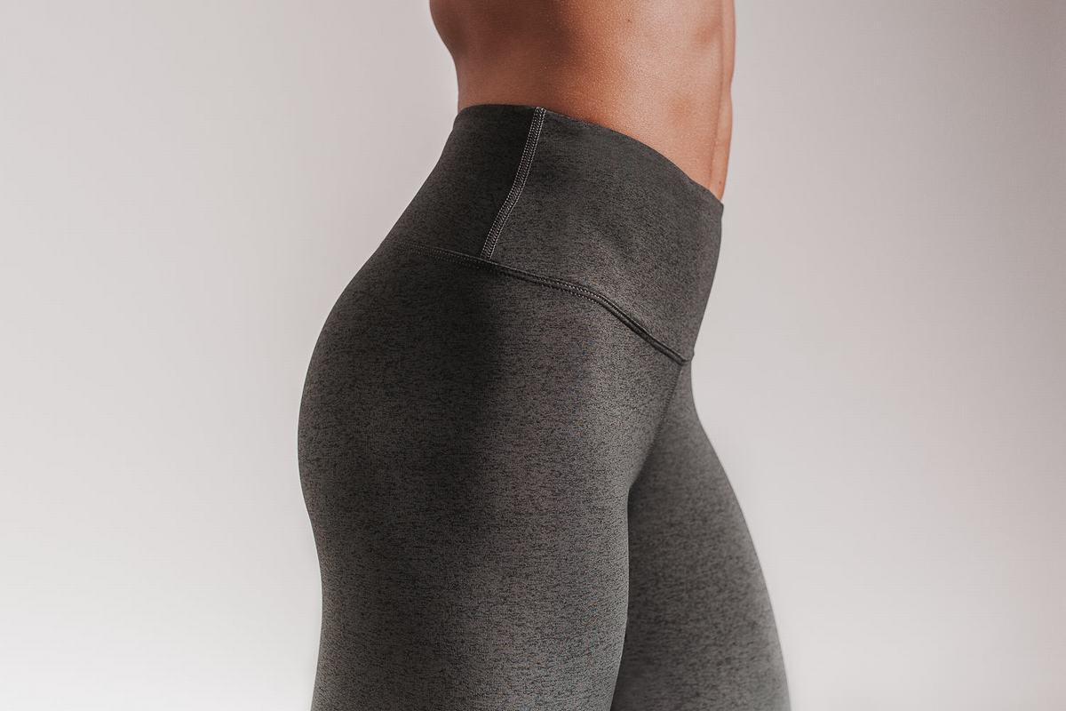 Leggings Nobull High-Rise Crop Plush Heather Femme Grise | GM8149237