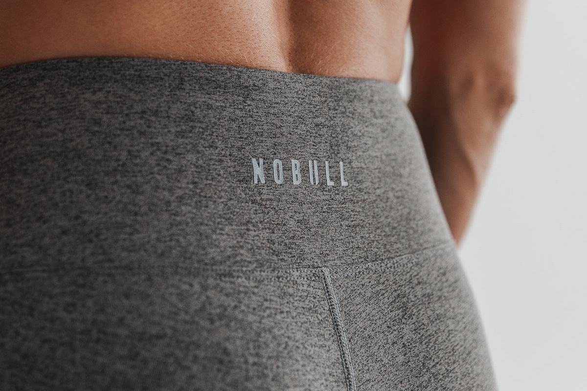 Leggings Nobull High-Rise Crop Plush Heather Femme Grise | OL5840971