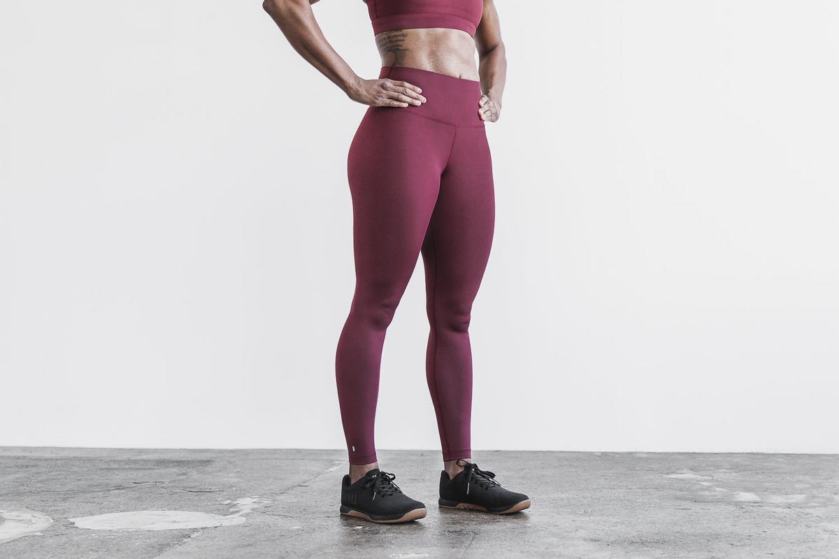Leggings Nobull High-Rise Tight Femme Rouge Foncé | NY7168350