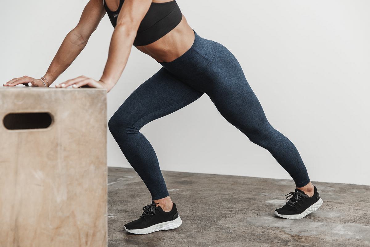 Leggings Nobull High-Rise Tight Matte Femme Bleu Foncé | LM7240691