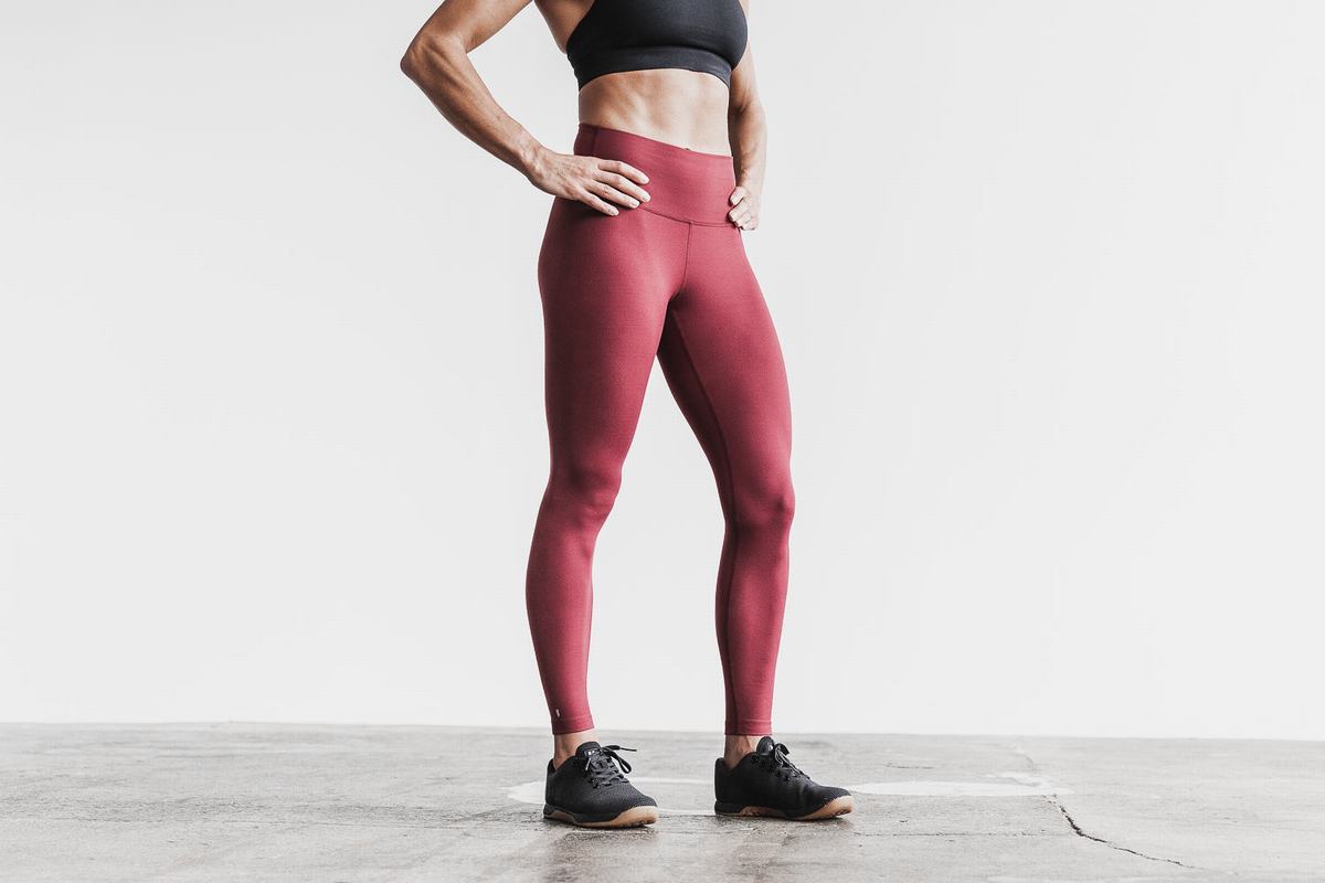 Leggings Nobull High-Rise Tight Matte Femme Rouge Foncé | ZK9784603