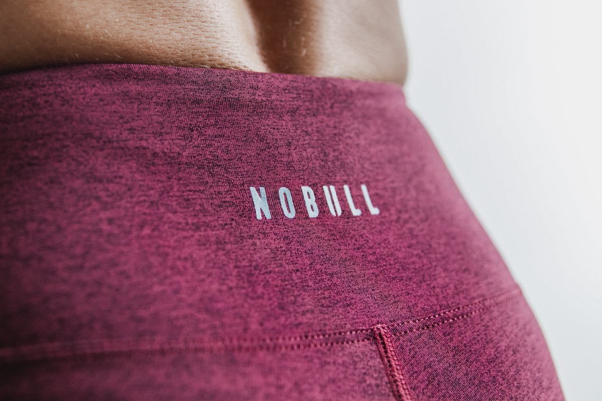 Leggings Nobull High-Rise Tight Plush Heather Femme Rouge Foncé | UO0145789
