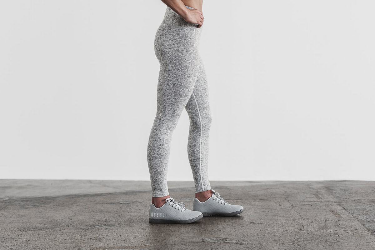 Leggings Nobull High-Rise Tight Plush Heather Femme Blanche | ZC1047932