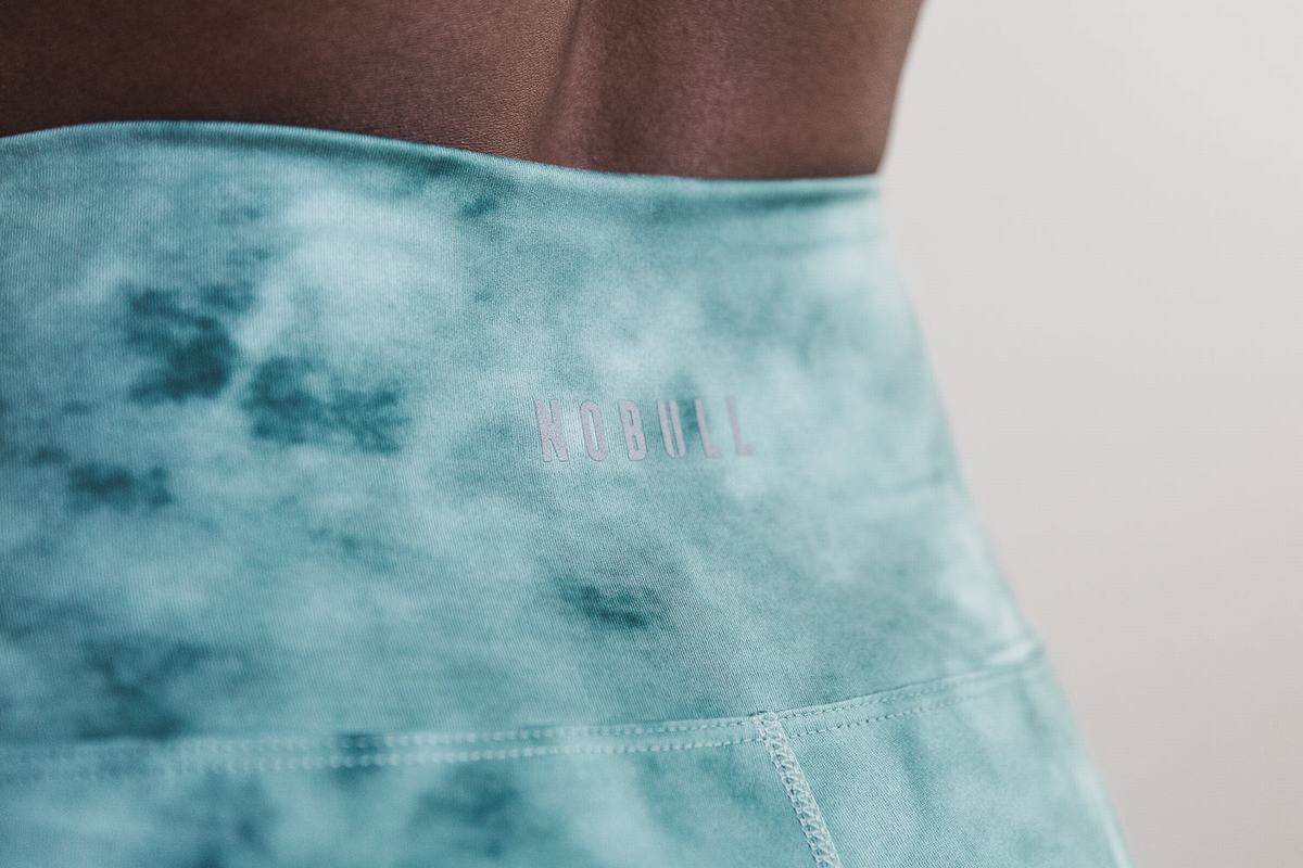 Leggings Nobull High-Rise Tight Tie-Dye Femme Bleu Vert Foncé | UV2390176