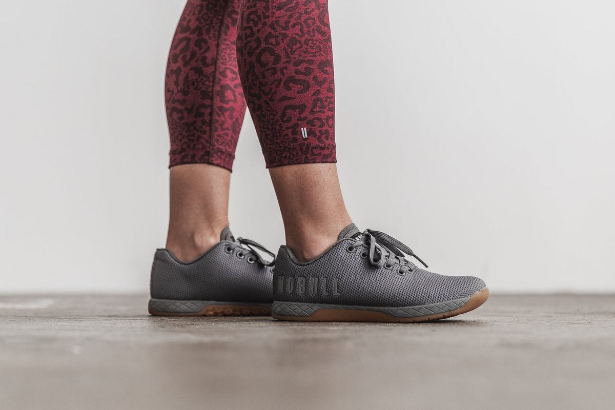 Leggings Nobull Mid-Rise Crop Plush Heather Femme Leopard | EV8537924