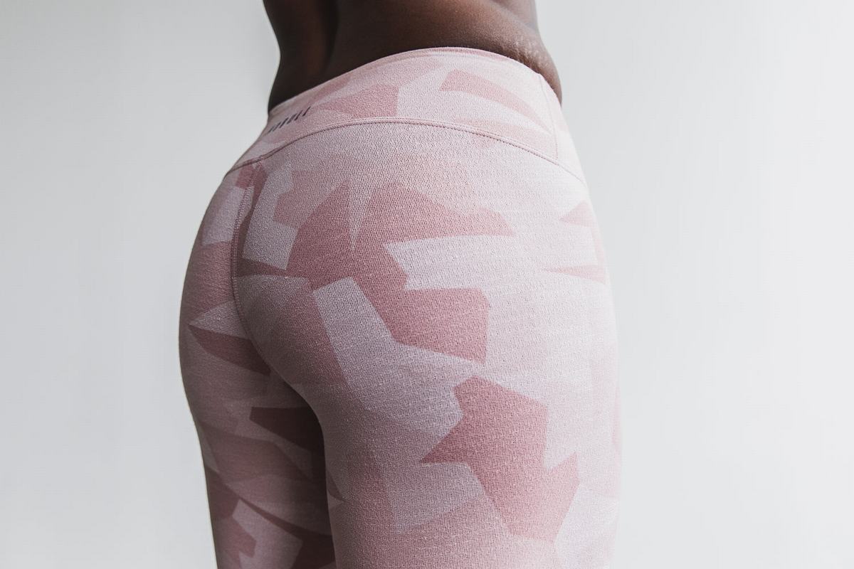 Leggings Nobull Mid-Rise Tight Melange Femme Rose Camouflage | YQ8937260