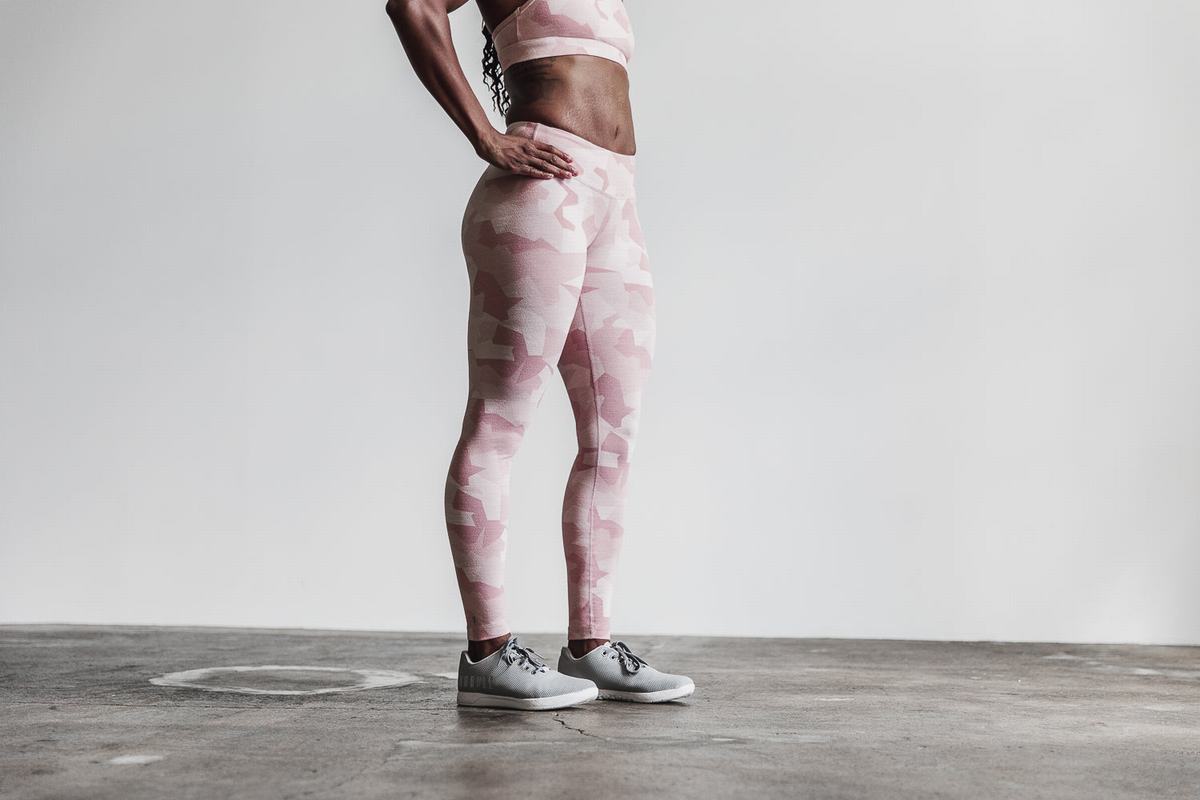 Leggings Nobull Mid-Rise Tight Melange Femme Rose Camouflage | YQ8937260