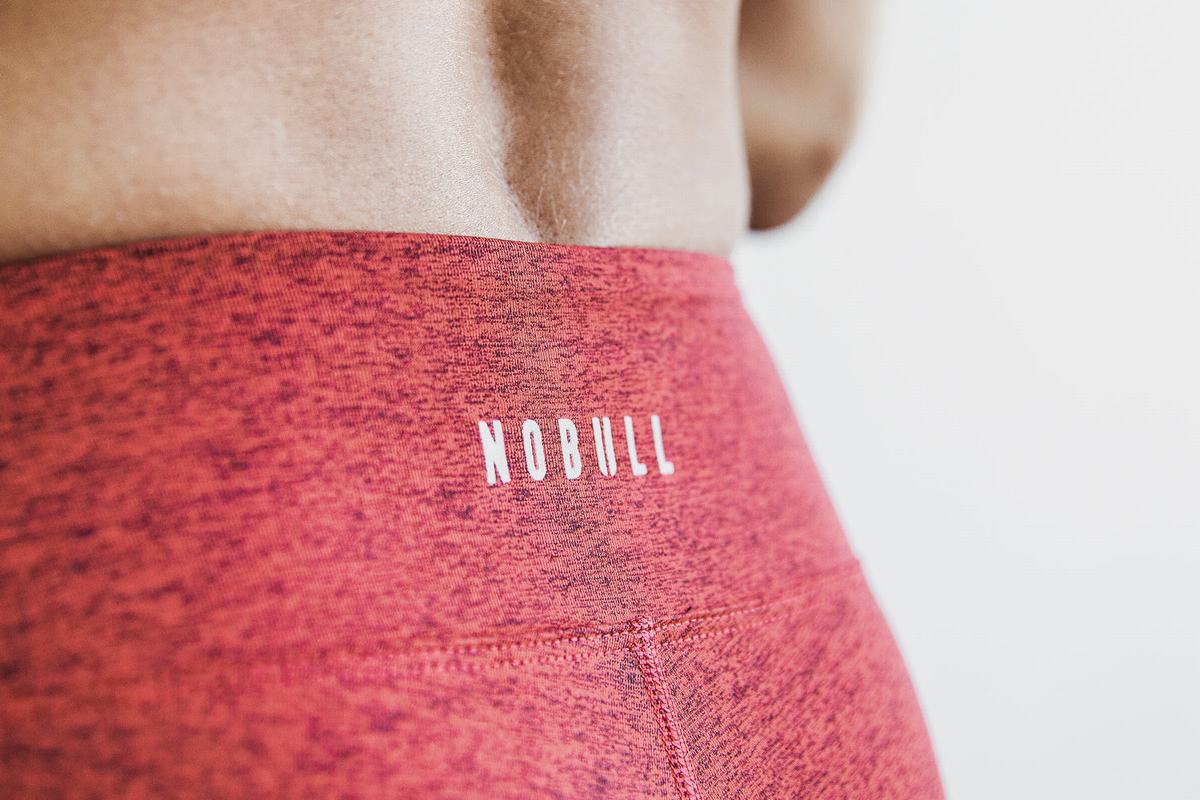 Leggings Nobull Mid-Rise Tight Plush Heather Femme Rouge | QC3764509