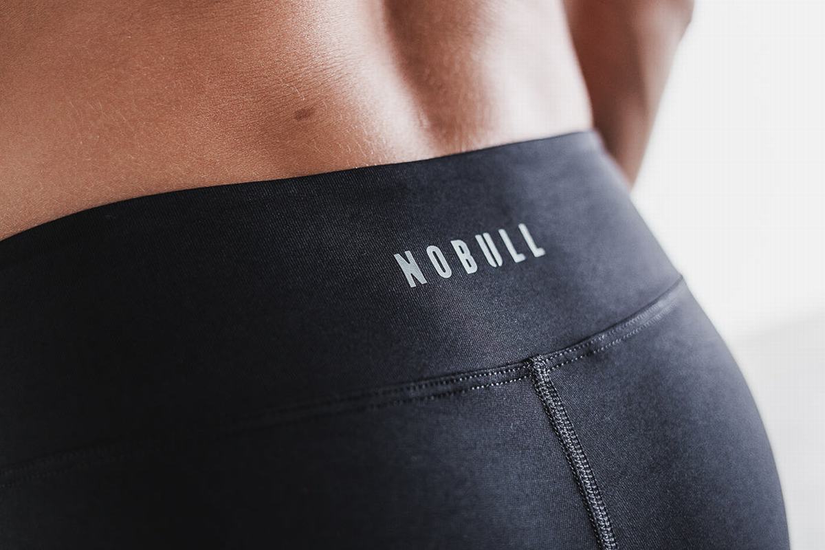 Leggings Nobull Pace Crop Femme Noir | JZ4087392