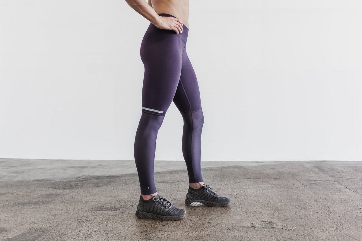Leggings Nobull Pace Tight Femme Marron | MJ4176082