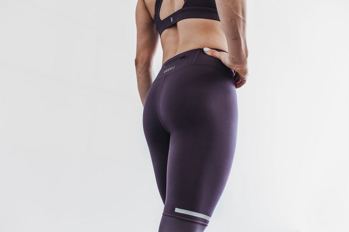 Leggings Nobull Pace Tight Femme Marron | MJ4176082