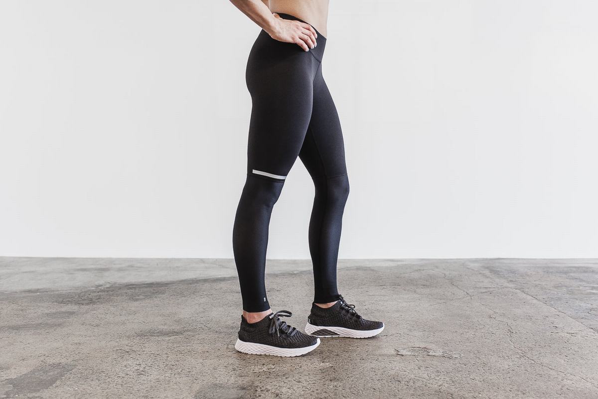 Leggings Nobull Pace Tight Femme Noir | ES6392075