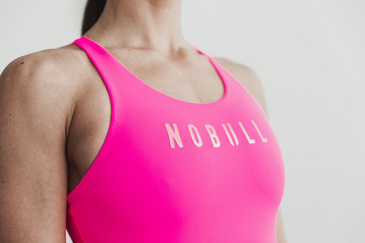 Maillots De Bain Nobull One Piece Neon Femme Rose | HB6315872