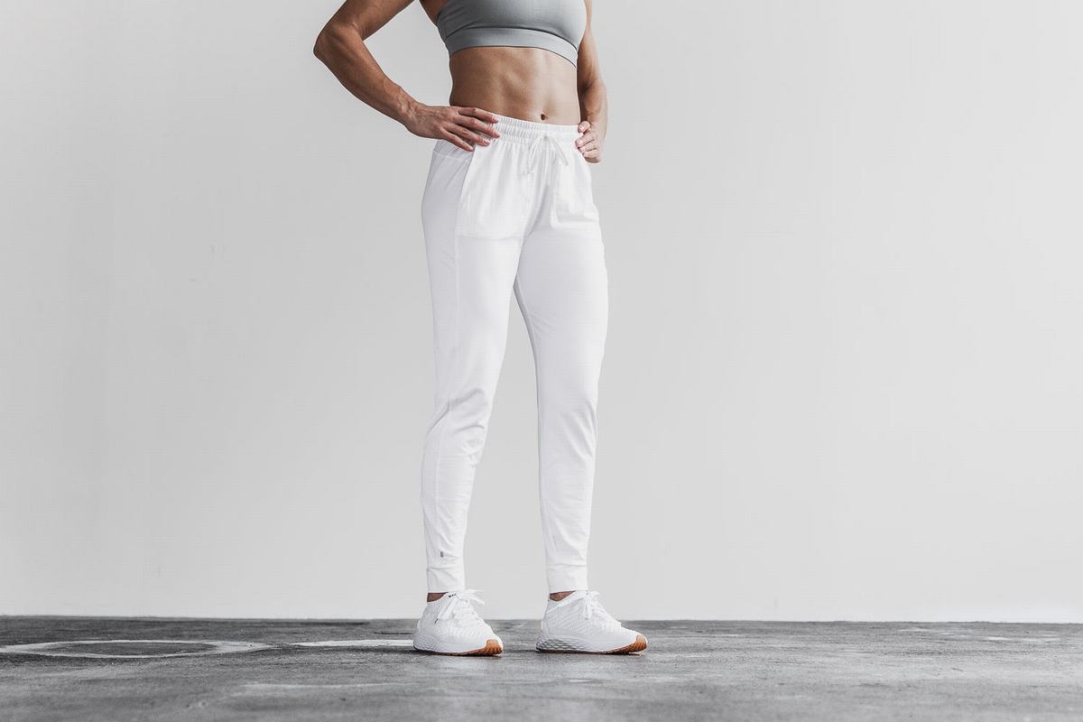 Pantalon Jogging Nobull Femme Blanche | VQ3759146