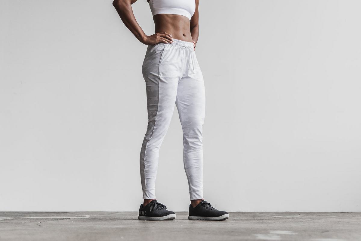 Pantalon Jogging Nobull Femme Blanche Camouflage | EV2916804