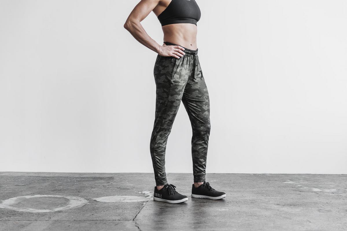 Pantalon Jogging Nobull Femme Grise Camouflage | OB6751043