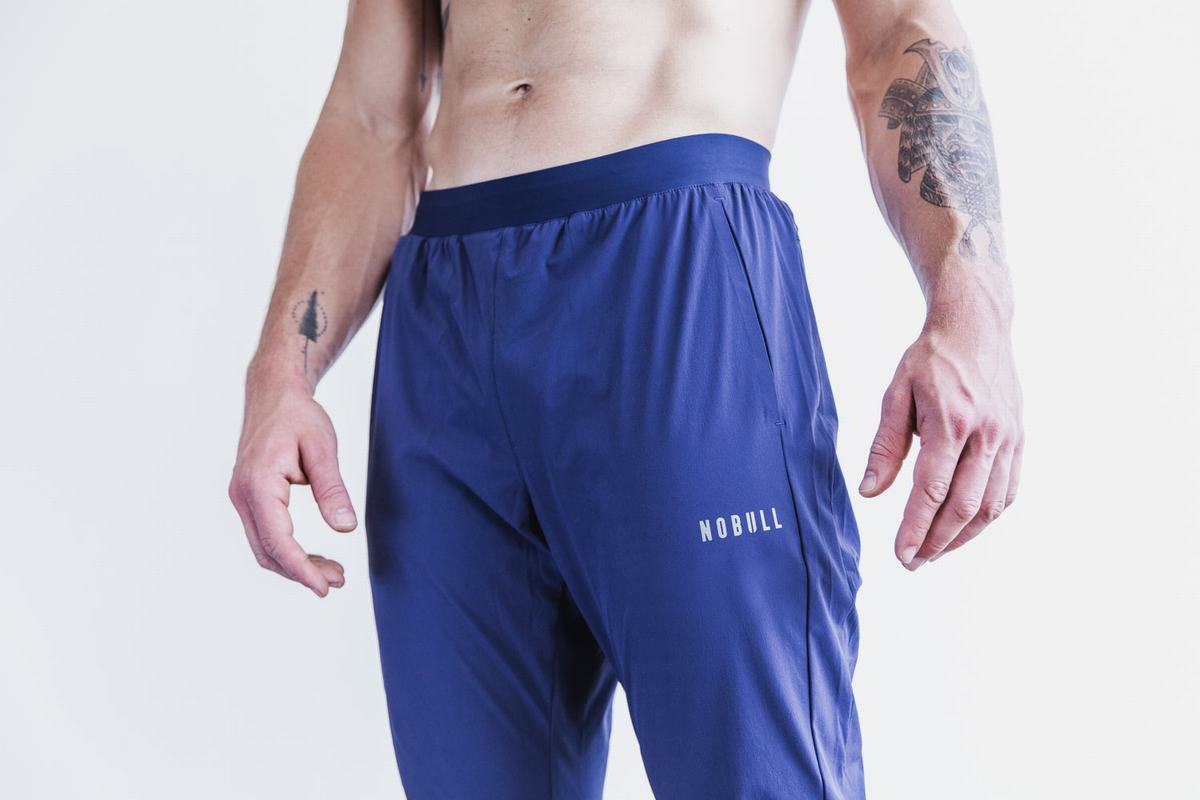 Pantalon Jogging Nobull Lightweight Woven Homme Bleu Marine | HJ6073859