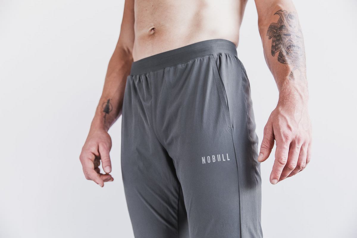 Pantalon Jogging Nobull Lightweight Woven Homme Grise Foncé | MU1492836