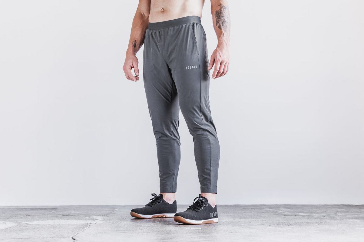 Pantalon Jogging Nobull Lightweight Woven Homme Grise Foncé | MU1492836