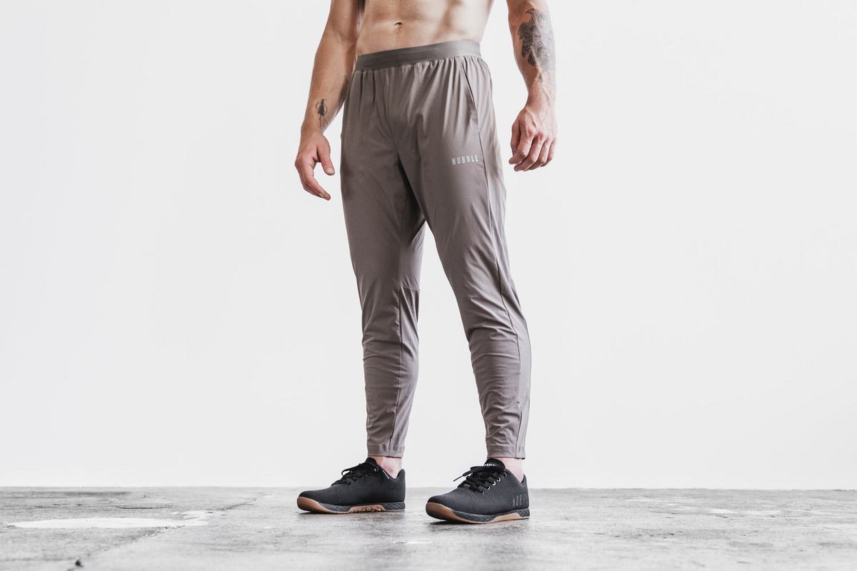 Pantalon Jogging Nobull Lightweight Woven Homme Marron | PE7845609